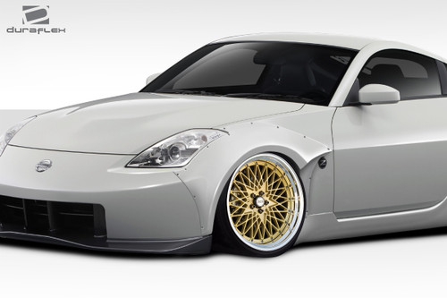 2003-2008 Nissan 350Z Z33 Duraflex 60mm Circuit Front Fender Flares - 2 Piece / Vehicle Year Make Model Trim - 2003-2008-Nissan 350Z ALL / Product Type - Fender Flare / Style Name -Circuit / Kit Material - FRP (Fiberglass Reinforced Plastics) / Notes -