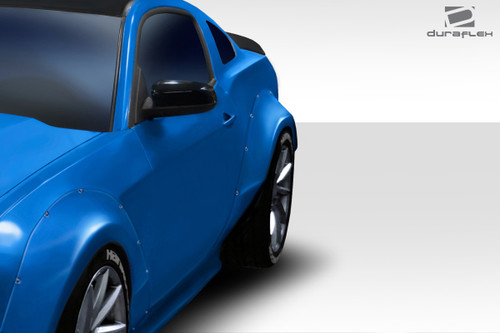 2010-2014 Ford Mustang Duraflex Circuit 75 MM Rear Fender Flares - 2-piece / Vehicle Year Make Model Trim - 2010-2014-Ford Mustang ALL / Product Type - Fender Flare / Style Name -Circuit / Kit Material - FRP (Fiberglass Reinforced Plastics) / Notes -