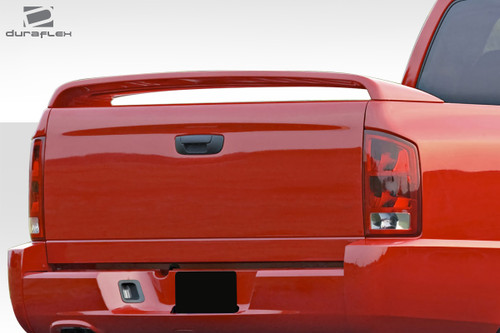 2002-2008 Dodge Ram Duraflex SRT Look Rear Wing Spoiler - 1 Piece / Vehicle Year Make Model Trim - 2002-2008-Dodge Ram ALL / Product Type - Wing / Style Name -SRT Look / Kit Material - FRP (Fiberglass Reinforced Plastics) / Notes -