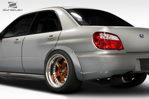 2004-2007 Subaru Impreza WRX STI Duraflex Rally Rear Fender Flares - 4 Piece / Vehicle Year Make Model Trim - 2004-2007-Subaru Impreza ALL / Product Type - Fender Flare / Style Name -Rally / Kit Material - FRP (Fiberglass Reinforced Plastics) / Notes -