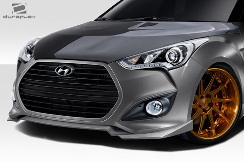 2012-2017 Hyundai Veloster Turbo Duraflex N Design Front Lip Spoiler - 1 Piece / Vehicle Year Make Model Trim - 2012-2017-Hyundai Veloster ALL / Product Type - Front Lip/Add On / Style Name -N Design / Kit Material - FRP (Fiberglass Reinforced Plastics) / Notes -