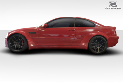 2001-2006 BMW M3 E46 Duraflex Circuit 50mm Fender Flares Kit - 4 Piece - Includes Circuit Front Fender Flares (112627) Circuit Rear Fender Flares (112628) / Vehicle Year Make Model Trim - 2001-2006-BMW M3 ALL / Product Type - Kit / Style Name -Circuit / Kit Material - FRP (Fiberglass Reinforced Plastics) / Notes -