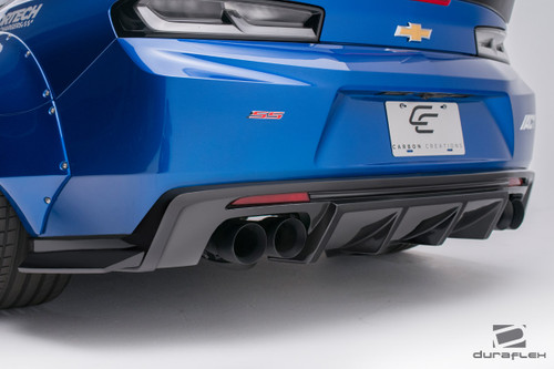 2016-2018 Chevrolet Camaro Duraflex Grid Rear Diffuser - 1 Piece / Vehicle Year Make Model Trim - 2016-2018-Chevrolet Camaro ALL / Product Type - Rear Lip/Add On / Style Name -Grid / Kit Material - FRP (Fiberglass Reinforced Plastics) / Notes - Fits All Quad Exhaust Models