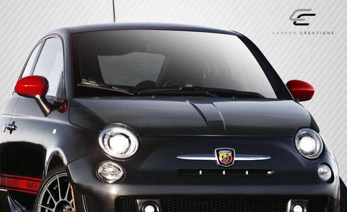 2012-2019 Fiat 500 Carbon Creations DriTech OEM Look Hood - 1 Piece / Vehicle Year Make Model Trim - 2012-2019-Fiat 500 ALL / Product Type - Hood / Style Name -OEM Look / Kit Material - Carbon Fiber / Notes - Note: Hood pins are required.