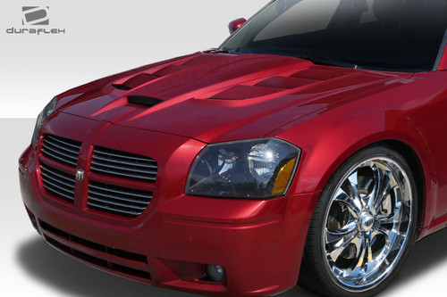 2005-2007 Dodge Magnum Duraflex Viper Look Hood - 1 Piece / Vehicle Year Make Model Trim - 2005-2007-Dodge Magnum ALL / Product Type - Hood / Style Name -Viper Look / Kit Material - FRP (Fiberglass Reinforced Plastics) / Notes - Note: Hood pins are required.