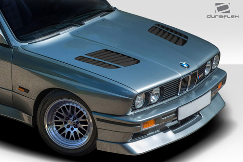 1984-1991 BMW 3 Series E30 Duraflex GTR Hood - 1 Piece / Vehicle Year Make Model Trim - 1984-1991-BMW 3 Series ALL / Product Type - Hood / Style Name -GTR / Kit Material - FRP (Fiberglass Reinforced Plastics) / Notes - Note: Hood pins are required.