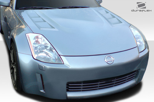 2007-2008 Nissan 350Z Z33 Duraflex TS-3 Hood - 1 Piece / Vehicle Year Make Model Trim - 2007-2008-Nissan 350Z ALL / Product Type - Hood / Style Name -TS-3 / Kit Material - FRP (Fiberglass Reinforced Plastics) / Notes - Note: Hood pins are required.