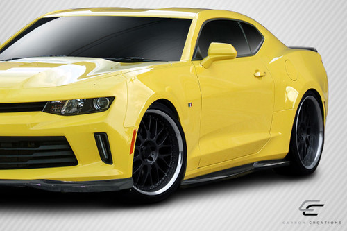 2016-2023 Chevrolet Camaro Carbon Creations Arsenal Side Skirts - 2 Piece / Vehicle Year Make Model Trim - 2016-2023-Chevrolet Camaro ALL / Product Type - Sideskirts / Style Name -Arsenal / Kit Material - Carbon Fiber / Notes -