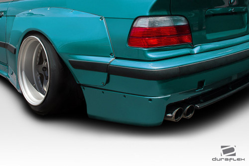 1992-1998 BMW 3 Series M3 E36 2DR Duraflex Circuit Rear Add Ons Spat Extensions - 2 Piece / Vehicle Year Make Model Trim - 1992-1998-BMW 3 Series 2DR / Product Type - Rear Lip/Add On / Style Name -Circuit / Kit Material - FRP (Fiberglass Reinforced Plastics) / Notes -
