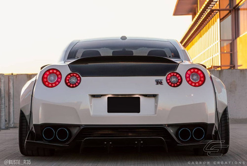 2009-2016 Nissan GT-R R35 Carbon Creations LBW Rear Diffuser / Splitters - 3 Piece / Vehicle Year Make Model Trim - 2009-2016-Nissan GTR ALL / Product Type - Rear Lip/Add On / Style Name -LBW / Kit Material - Carbon Fiber / Notes -
