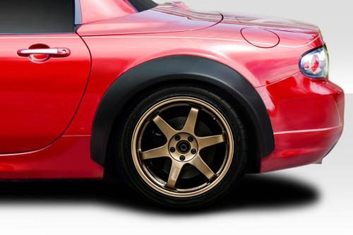 2006-2015 Mazda Miata Super20 Look Duraflex Fender Flare Kit - 4 Piece - Includes Super20 Look Duraflex Front Fender Flares (113779) Super20 Look Style Duraflex Rear Fender Flares (113781) / Vehicle Year Make Model Trim - 2006-2015-Mazda Miata ALL / Product Type - Kit / Style Name -Super20 / Kit Material - FRP (Fiberglass Reinforced Plastics) / Notes -