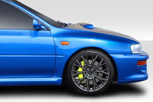 1993-2001 Subaru Impreza 2DR Duraflex 22B Look Wide Body Fenders - 4 Piece - Includes 22b Look Front Fenders (114064) 22b Look Rear Fenders (114065) / Vehicle Year Make Model Trim - 1993-2001-Subaru Impreza 2DR / Product Type - Kit / Style Name -22B Look / Kit Material - FRP (Fiberglass Reinforced Plastics) / Notes -