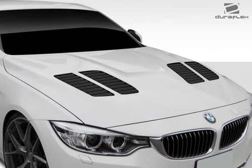 2012-2018 BMW 3 Series F30 / 2014-2020 4 Series F32 Duraflex GTR Hood - 1 Piece / Vehicle Year Make Model Trim - 2012-2018-BMW 3 Series ALL / Product Type - Hood / Style Name -GTR / Kit Material - FRP (Fiberglass Reinforced Plastics) / Notes - Note: Hood pins are required.