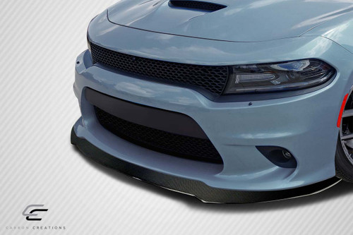 2015-2023 Dodge Charger SRT / Hellcat Carbon Creations DriTech Sonic Front Spliiter - 1 Piece / Vehicle Year Make Model Trim - 2015-2023-Dodge Charger ALL / Product Type - Front Lip/Add On / Style Name -Sonic / Kit Material - Carbon Fiber / Notes - Note: User assumes full responsibility for ensuring proper installation as intended. Use of splitter rods required ( Sold separately)