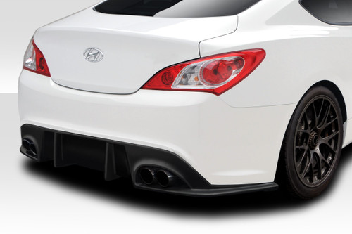 2010-2016 Hyundai Genesis Coupe Duraflex Speedster Rear Diffuser - 1 Piece / Vehicle Year Make Model Trim - 2010-2016-Hyundai Genesis 2DR / Product Type - Rear Lip/Add On / Style Name -Speedster / Kit Material - FRP (Fiberglass Reinforced Plastics) / Notes -