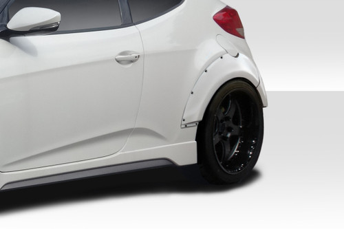 2012-2017 Hyundai Veloster Turbo Duraflex Envision Rear Fender Flares - 4 Piece / Vehicle Year Make Model Trim - 2012-2017-Hyundai Veloster ALL / Product Type - Fender Flare / Style Name -Envision / Kit Material - FRP (Fiberglass Reinforced Plastics) / Notes -