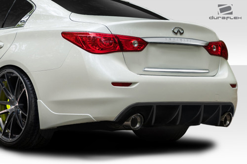 2014-2017 Infiniti Q50 Duraflex VIP Rear Diffuser - 1 Piece (S) / Vehicle Year Make Model Trim - 2014-2017-Infiniti Q50 ALL / Product Type - Rear Lip/Add On / Style Name -VIP / Kit Material - FRP (Fiberglass Reinforced Plastics) / Notes -