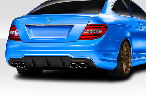 2012-2014 Mercedes C Class / C63 W204 Duraflex C63 Look Rear Diffuser - 1 Piece ( For AMG Bumper only) / Vehicle Year Make Model Trim - 2012-2014-Mercedes C Class ALL / Product Type - Rear Lip/Add On / Style Name -C63 Look / Kit Material - FRP (Fiberglass Reinforced Plastics) / Notes -