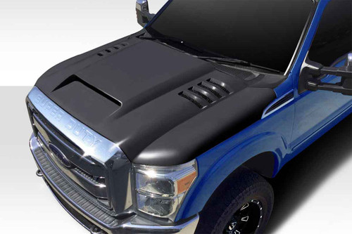 2011-2016 Ford Super Duty F250 F350 F450  Duraflex RK-S Hood - 1 Piece / Vehicle Year Make Model Trim - 2011-2016-Ford Super Duty ALL / Product Type - Hood / Style Name -RK-S / Kit Material - FRP (Fiberglass Reinforced Plastics) / Notes - Note: Hood pins are required. 15-16 models may require aftermarket airbox as the changes may cause clearance issues.