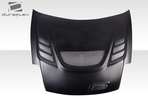 2000-2005 Mitsubishi Eclipse Duraflex Evo GT Hood - 1 Piece / Vehicle Year Make Model Trim - 2000-2005-Mitsubishi Eclipse ALL / Product Type - Hood / Style Name -Evo GT / Kit Material - FRP (Fiberglass Reinforced Plastics) / Notes - Note: Hood pins are required.
