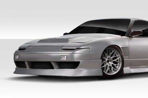 1989-1994 Nissan 240SX S13 Duraflex Sleek Front Bumper - 1 Piece / Vehicle Year Make Model Trim - 1989-1994-Nissan 240SX ALL / Product Type - Front Bumper / Style Name -Sleek / Kit Material - FRP (Fiberglass Reinforced Plastics) / Notes -