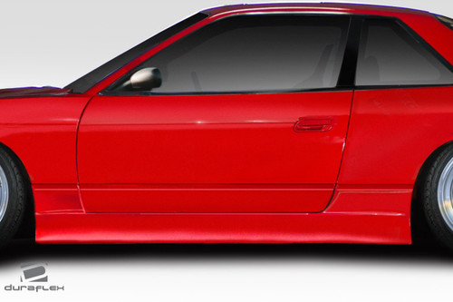 1989-1994 Nissan 240SX S13 Duraflex Sleek Side Skirts - 2 Piece / Vehicle Year Make Model Trim - 1989-1994-Nissan 240SX ALL / Product Type - Sideskirts / Style Name -Sleek / Kit Material - FRP (Fiberglass Reinforced Plastics) / Notes -