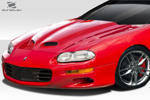 1998-2002 Chevrolet Camaro Duraflex WS6 Hood - 1 Piece / Vehicle Year Make Model Trim - 1998-2002-Chevrolet Camaro ALL / Product Type - Hood / Style Name -WS6 / Kit Material - FRP (Fiberglass Reinforced Plastics) / Notes - Hood pins are required.
