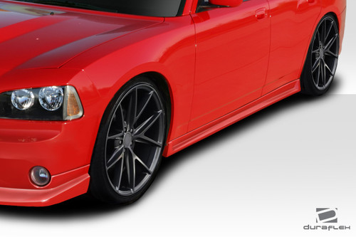 2006-2010 Dodge Charger Duraflex Markham Side Skirts - 2 Piece / Vehicle Year Make Model Trim - 2006-2010-Dodge Charger ALL / Product Type - Sideskirts / Style Name -Markham / Kit Material - FRP (Fiberglass Reinforced Plastics) / Notes -