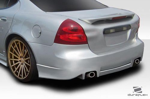 2004-2008 Pontiac Grand Prix Duraflex Showoff Rear Bumper - 1 Piece / Vehicle Year Make Model Trim - 2004-2008-Pontiac Grand Prix ALL / Product Type - Rear Bumper / Style Name -Showoff / Kit Material - FRP (Fiberglass Reinforced Plastics) / Notes -