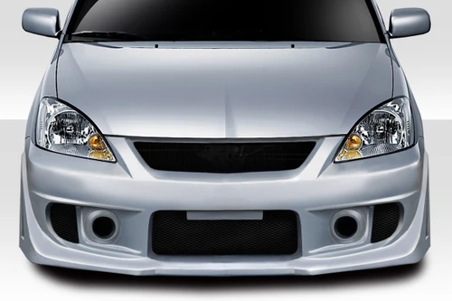 2004-2007 Mitsubishi Lancer Duraflex Trackstar Body Kit - 4 Piece - Includes Trackstar Front Bumper (114667) Trackstar Rear Bumper (114668) Trackstar Side Skirts (114665) / Vehicle Year Make Model Trim - 2004-2007-Mitsubishi Lancer ALL / Product Type - Kit / Style Name -Trackstar / Kit Material - FRP (Fiberglass Reinforced Plastics) / Notes -