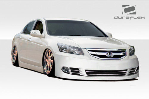 2008-2012 Honda Accord 4DR Duraflex VIP Front Bumper Cover - 1 Piece / Vehicle Year Make Model Trim - 2008-2012-Honda Accord 4DR / Product Type - Front Bumper / Style Name -VIP / Kit Material - FRP (Fiberglass Reinforced Plastics) / Notes -