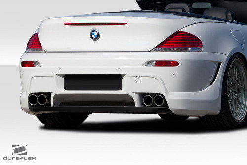 2004-2010 BMW 6 Series E63 E64 Convertible 2DR Duraflex LMS Rear Bumper Cover - 1 Piece / Vehicle Year Make Model Trim - 2004-2010-BMW 6 Series 2DR / Product Type - Rear Bumper / Style Name -LMS / Kit Material - FRP (Fiberglass Reinforced Plastics) / Notes -