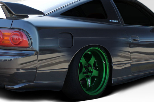 1989-1994 Nissan 240SX S13 HB Duraflex B Sport Wide Body 70MM Rear Fender Flares - 2 Piece / Vehicle Year Make Model Trim - 1989-1994-Nissan 240SX ALL / Product Type - Fender / Style Name -B Sport / Kit Material - FRP (Fiberglass Reinforced Plastics) / Notes -