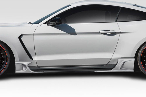 2015-2023 Ford Mustang Duraflex KT Style Side Skirt Rocker Panels Add-Ons - 4 Piece / Vehicle Year Make Model Trim - 2015-2023-Ford Mustang ALL / Product Type - Sideskirts / Style Name -KT Style / Kit Material - FRP (Fiberglass Reinforced Plastics) / Notes - Note: Must be used with 114806