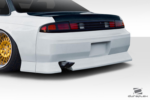 1995-1998 Nissan 240SX S14 Duraflex B-Sport Wide Body Rear Bumper Cover - 1 Piece / Vehicle Year Make Model Trim - 1995-1998-Nissan 240SX ALL / Product Type - Rear Bumper / Style Name -B-Sport / Kit Material - FRP (Fiberglass Reinforced Plastics) / Notes -
