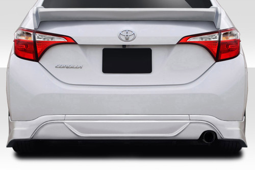 2014-2016 Toyota Corolla Duraflex Zeta Rear Diffuser - 1 Piece / Vehicle Year Make Model Trim - 2014-2016-Toyota Corolla ALL / Product Type - Rear Lip/Add On / Style Name -Zeta / Kit Material - FRP (Fiberglass Reinforced Plastics) / Notes - Note: must be used with 115049, this is the center piece only.