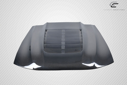 1999-2004 Ford Mustang Carbon Creations GT500 V2 Hood - 1 Piece / Vehicle Year Make Model Trim - 1999-2004-Ford Mustang ALL / Product Type - Hood / Style Name -GT500 V2 / Kit Material - Carbon Fiber / Notes - Note: Hood pins are required.