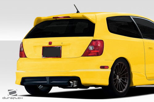 2002-2005 Honda Civic Si HB Duraflex HFP Look Rear Lip Spoiler - 1 Piece / Vehicle Year Make Model Trim - 2002-2005-Honda Civic HB / Product Type - Rear Lip/Add On / Style Name -HFP / Kit Material - FRP (Fiberglass Reinforced Plastics) / Notes -