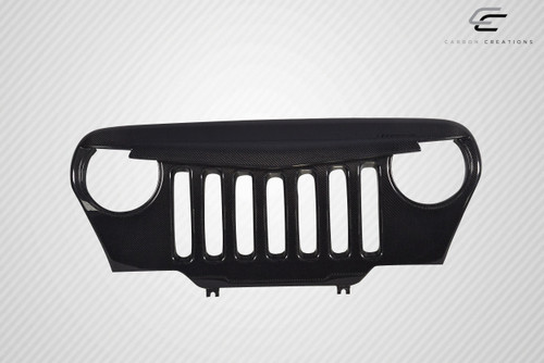 1997-2006 Jeep Wrangler Carbon Creations Predator Grille - 1 Piece (S) / Vehicle Year Make Model Trim - 1997-2006-Jeep Wrangler ALL / Product Type - Grilles / Style Name -Predator / Kit Material - Carbon Fiber / Notes -