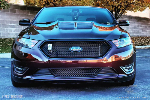 2013-2019 Ford Taurus Carbon Creations GT500 V2 Hood - 1 Piece / Vehicle Year Make Model Trim - 2013-2019-Ford Taurus ALL / Product Type - Hood / Style Name -GT500 V2 / Kit Material - Carbon Fiber / Notes - Note: Hood pins are required.
