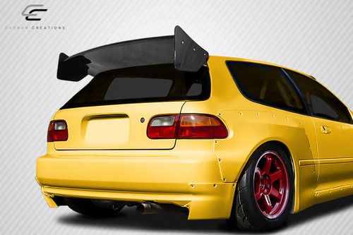 1992-1995 Honda Civic HB Carbon Creations RBS Wing Spoiler - 3 piece (S) / Vehicle Year Make Model Trim - 1992-1995-Honda Civic HB / Product Type - Wing / Style Name -RBS / Kit Material - Carbon Fiber / Notes -