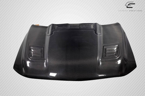 2019-2025 Dodge Ram Carbon Creations Rebel Look Hood - 1 Piece / Vehicle Year Make Model Trim - 2019-2025-Dodge Ram ALL / Product Type - Hood / Style Name -Rebel Look / Kit Material - Carbon Fiber / Notes - Note: Hood Pins are Required