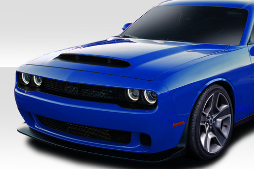 2008-2023 Dodge Challenger Duraflex Demon Look Hood - 1 Piece / Vehicle Year Make Model Trim - 2008-2023-Dodge Challenger ALL / Product Type - Hood / Style Name -Demon Look / Kit Material - FRP (Fiberglass Reinforced Plastics) / Notes - Note: Hood Pins are Required