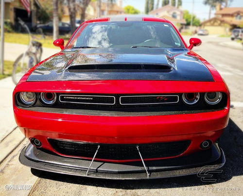 2008-2023 Dodge Challenger Carbon Creations Demon Look Hood - 1 Piece / Vehicle Year Make Model Trim - 2008-2023-Dodge Challenger ALL / Product Type - Hood / Style Name -Demon Look / Kit Material - Carbon Fiber / Notes - Note: Hood Pins are Required