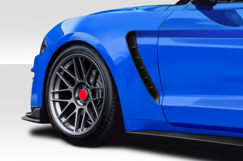 2018-2023 Ford Mustang Duraflex GT500 Wide Body Front Fenders - 2 Piece / Vehicle Year Make Model Trim - 2018-2023-Ford Mustang ALL / Product Type - Fender / Style Name -GT500 / Kit Material - FRP (Fiberglass Reinforced Plastics) / Notes -