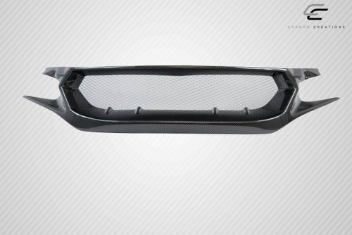 2016-2021 Honda Civic Carbon Creations Type JS Grille - 1 Piece / Vehicle Year Make Model Trim - 2016-2021-Honda Civic ALL / Product Type - Grilles / Style Name -Type JS / Kit Material - Carbon Fiber / Notes -