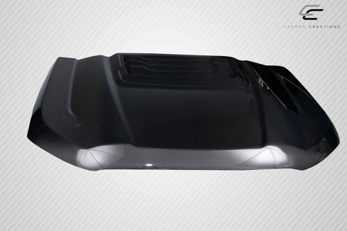 2019-2023 Ford Ranger Carbon Creations Raptor Look Hood - 1 Piece / Vehicle Year Make Model Trim - 2019-2023-Ford Ranger ALL / Product Type - Hood / Style Name -Raptor / Kit Material - Carbon Fiber / Notes - Note: Hood pins are required.