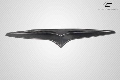 2012-2016.5 Tesla Model S Carbon Creations OEM Facelift Refresh Look Front Grille - 1 Piece / Vehicle Year Make Model Trim - 2012-2016-Tesla Model S ALL / Product Type - Grilles / Style Name -Refresh / Kit Material - Carbon Fiber / Notes - Note: must be used with refresh front bumper