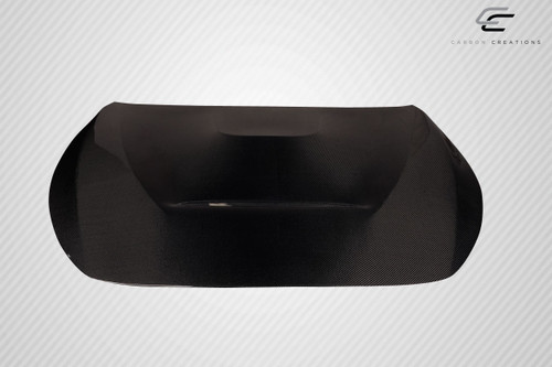 2017-2022 Infiniti Q60 Carbon Creations GTS Look Hood - 1 Piece / Vehicle Year Make Model Trim - 2017-2022-Infiniti Q60 ALL / Product Type - Hood / Style Name -GTS Look / Kit Material - Carbon Fiber / Notes - Hood pins are required.