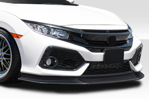 2017-2021 Honda Civic HB Duraflex Type G Front Lip Under Spoiler - 1 Piece / Vehicle Year Make Model Trim - 2017-2021-Honda Civic 4DR / Product Type - Front Lip/Add On / Style Name -Type G / Kit Material - FRP (Fiberglass Reinforced Plastics) / Notes -